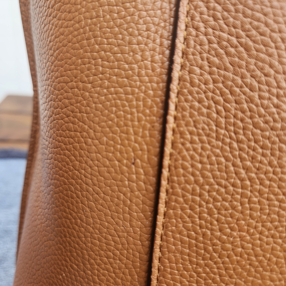 Rebecca Minkoff Tan Leather Tote with Gold Accent - Picture 8 of 16